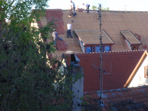 Roof Tiling Operation.